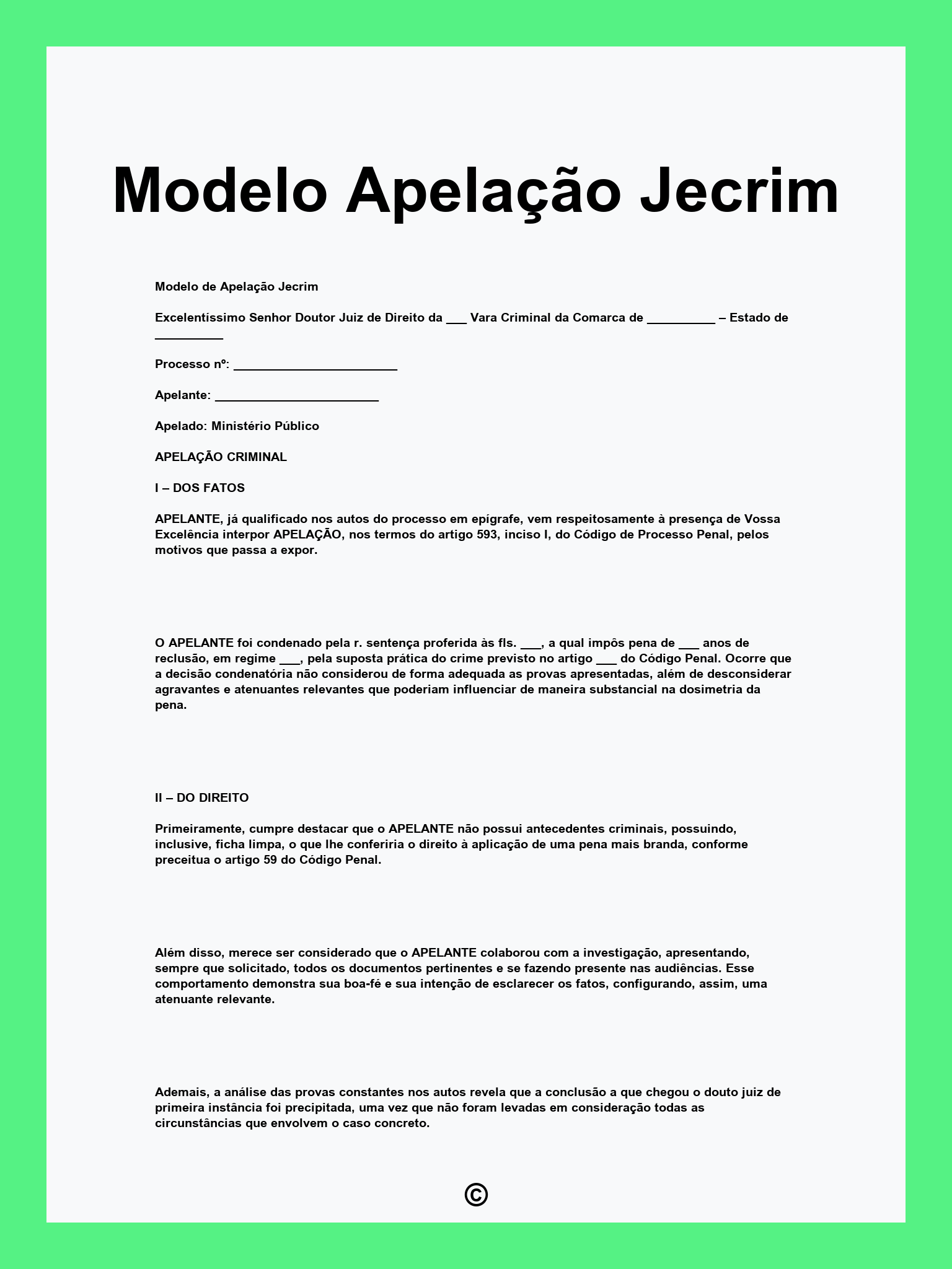 Modelo Apelação Jecrim