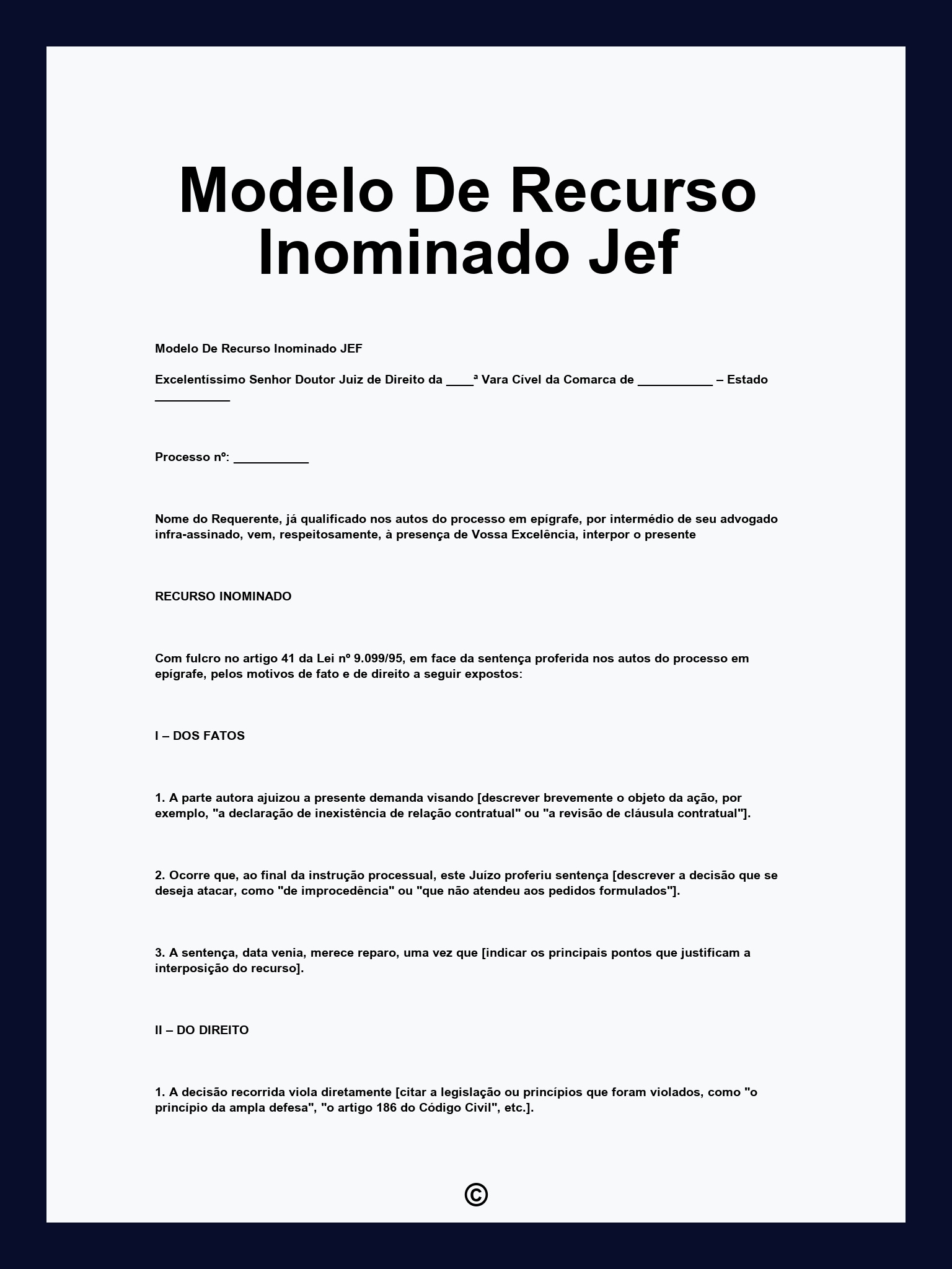 Modelo De Recurso Inominado Jef