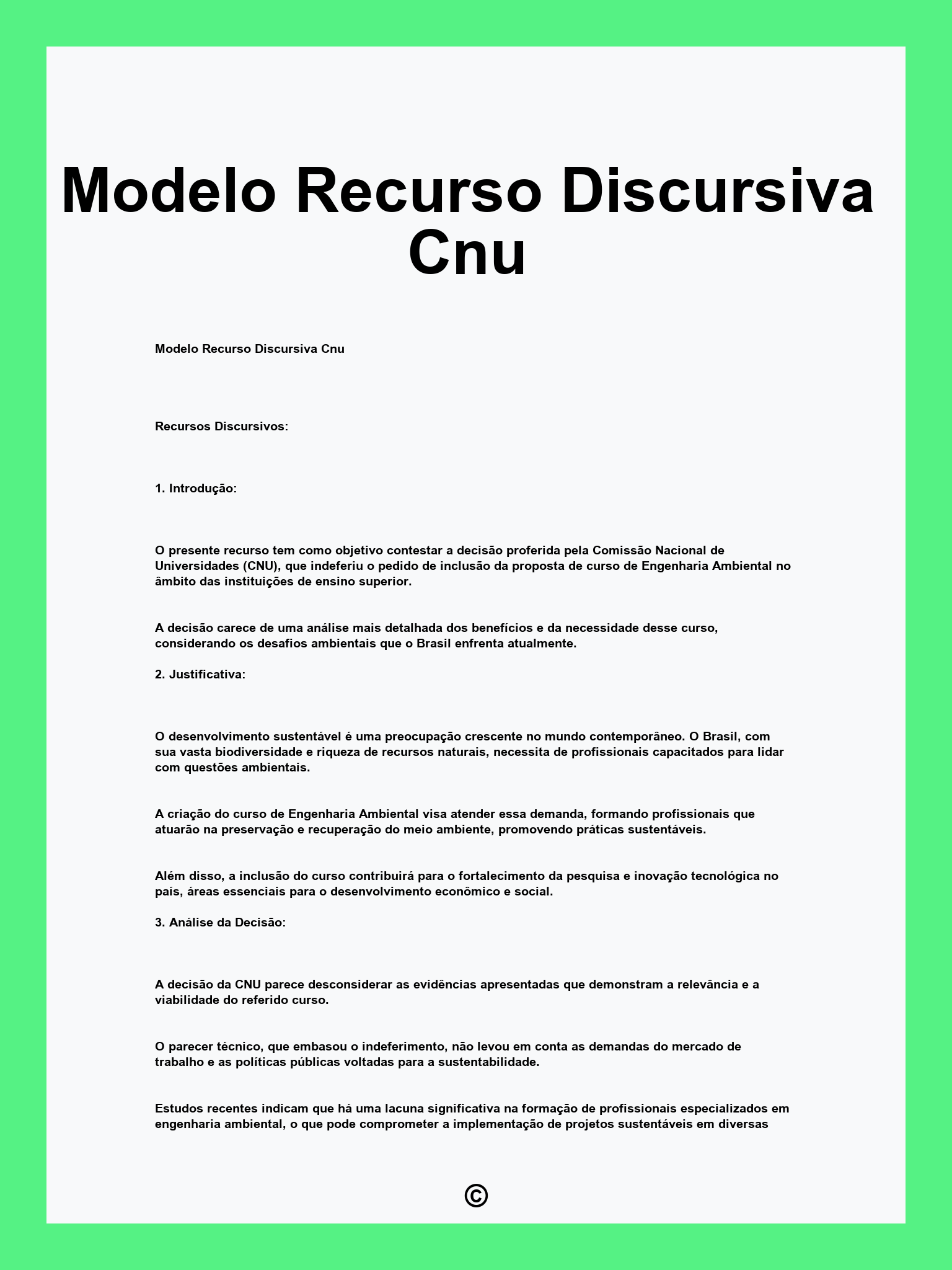 Modelo Recurso Discursiva Cnu